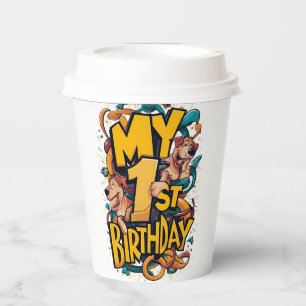 My 1st Birthday With Dogs Paper Cups