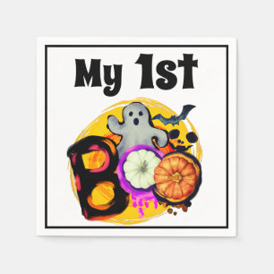 My 1st Boo Cute Ghost Baby's 1st Halloween  Napkin