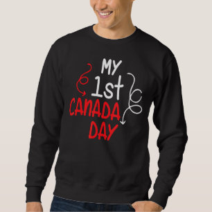 My 1st Canada Day Toddler Red And White Kids 1 Sweatshirt