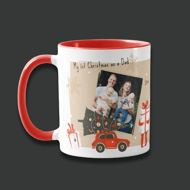 My 1st Christmas As A Dad Photo Winter Holidays Mug (Creator Uploaded)