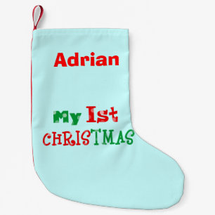 my 1st Christmas - just add name Small Christmas Stocking