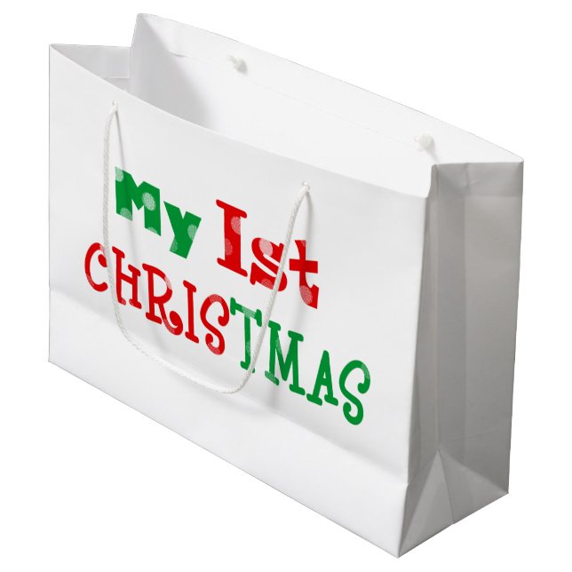 my 1st Christmas Large Gift Bag (Front Angled)