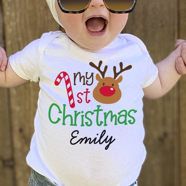 My 1st Christmas Personalised Kid Baby T-Shirt (Creator Uploaded)