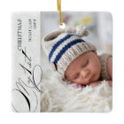 My 1st Christmas Script Vertical Photo Snowflake