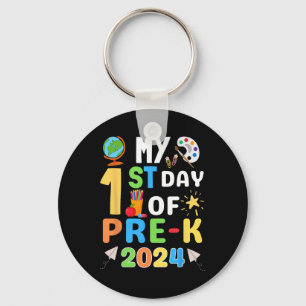 My 1st Day Of Pre-k 2024 First Day Back To School Key Ring