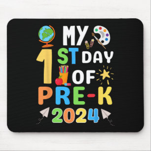 My 1st Day Of Pre-k 2024 First Day Back To School Mouse Pad