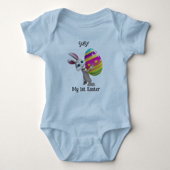 My 1st Easter Bunny carrying An Egg Baby Bodysuit (Front)