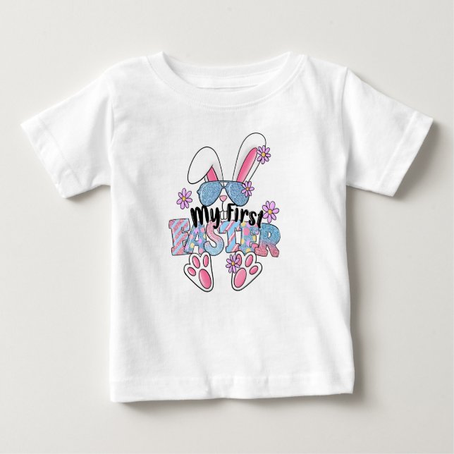 My 1St Easter Cool Bunny Baby T-Shirt (Front)