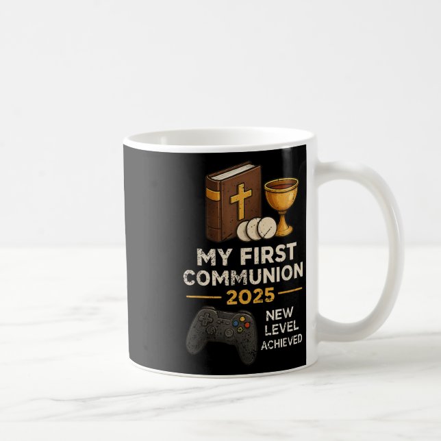 My 1st First Communion 2025 Video Game Catholic Bo Coffee Mug (Right)