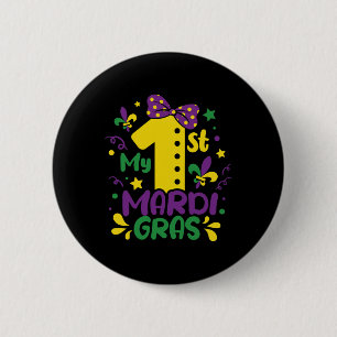 My 1st First Mardi Gras Costume Outfit For Toddler 6 Cm Round Badge