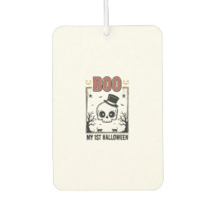 My 1st Halloween Baby Skull Vintage Engraving Shir Car Air Freshener