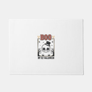 My 1st Halloween Baby Skull Vintage Engraving Shir Doormat