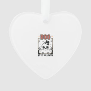 My 1st Halloween Baby Skull Vintage Engraving Shir Ornament