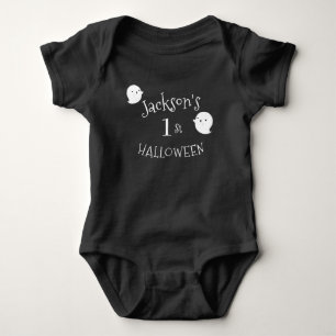 My 1st Halloween Black & White Personalised Baby Bodysuit