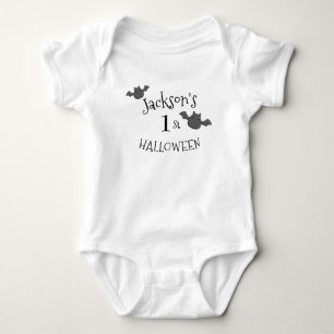 My 1st Halloween Black & White Personalised Baby Bodysuit