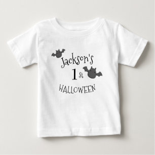 My 1st Halloween Black & White Personalised Baby T-Shirt