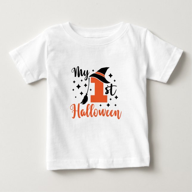 My 1st Halloween Cute Baby Spooky T-Shirt (Front)