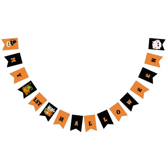 My 1st Halloween Cute Spooky Friends Bunting (All)