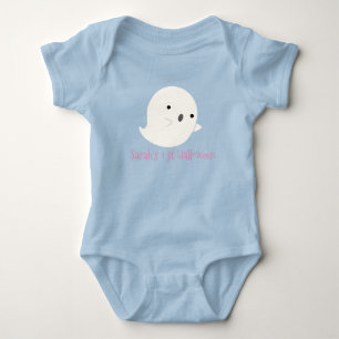 My 1st Halloween Pink & Blue Ghost Personalised Baby Bodysuit