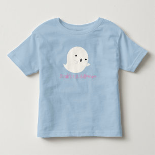 My 1st Halloween Pink & Blue Ghost Personalized Toddler T-Shirt