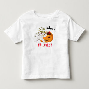 My 1st Halloween Pumpkin Ghost Personalized Toddler T-Shirt