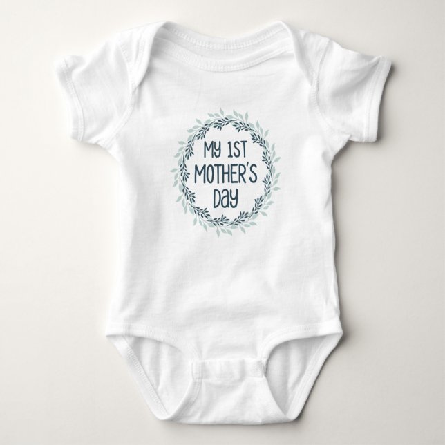 My 1st Mother's Day // Cute Mother's Day Baby Bodysuit (Front)