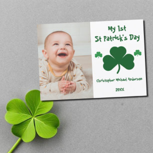 My 1st St Patrick's Day Baby Photo Postcard