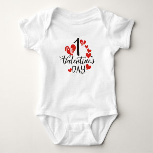 My 1st Valentine's Day Baby Bodysuit