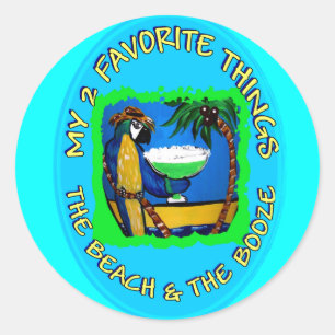 MY 2 FAVORITE THINGS CLASSIC ROUND STICKER