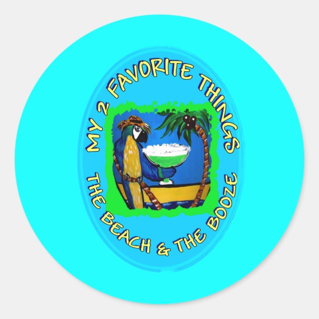 MY 2 FAVORITE THINGS CLASSIC ROUND STICKER (Front)