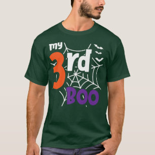 My 3rd Boo Lazy Halloween Costume Cute Spider Web T-Shirt