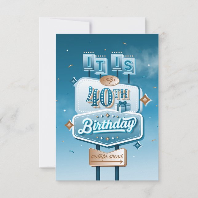 My 40th Birthday Party Invitation (small) (Front)