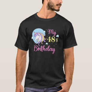 My 48th Birthday Cute Unicorn T-Shirt