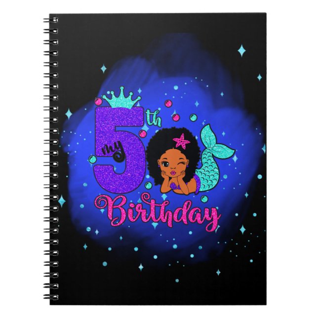 My 5th Birthday Mermaid Notebook (Front)