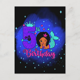 My 5th Birthday Mermaid Postcard