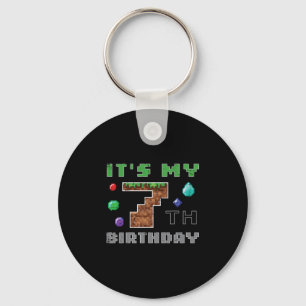 My 7th Birthday Pixel 7 Gamer Video Gaming Boys Ki Key Ring