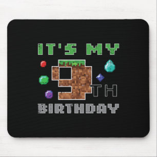 My 9th Birthday Pixel 9 Gamer Video Gaming Boys Ki Mouse Pad
