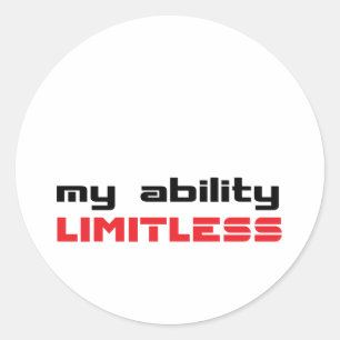 My ability limitless classic round sticker