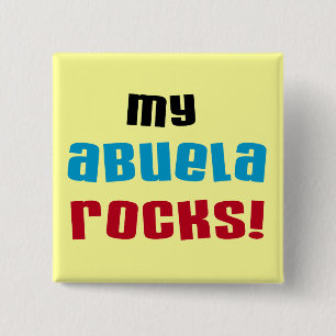 My Abuela Rocks T-shirts and Gifts 15 Cm Square Badge