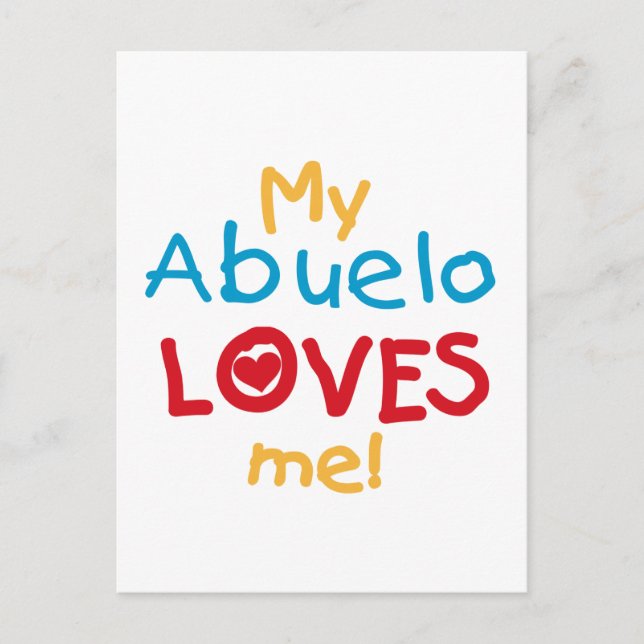 My Abuelo Loves Me T shirts and Gifts Postcard (Front)