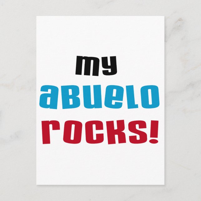 My Abuelo Rocks T-shirts and Gifts Postcard (Front)