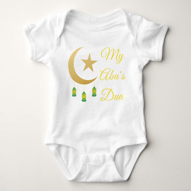 My abu's - My first ramdan Baby Bodysuit (Front)