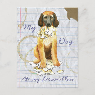 My Afghan Hound Ate my Lesson Plan Postcard