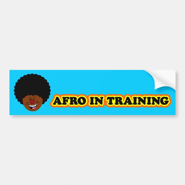 My afro is learning how to be kinky bumper sticker (Front)