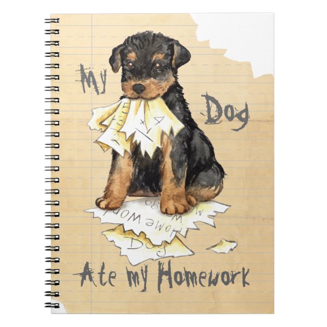 My Airedale Ate My Homework Notebook (Front)