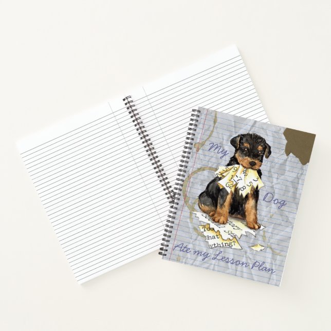 My Airedale Ate my Lesson Plan Notebook (Inside)