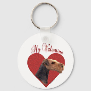 My Airedale Terrier Valentine Key Ring