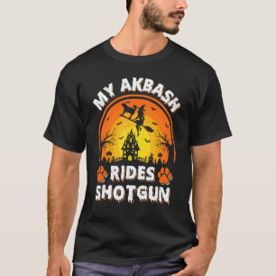My Akbash Dog Ride Witch Shotgun Halloween T-Shirt