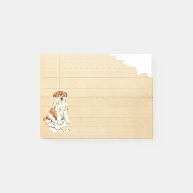 My Akita Ate My Homework Post-it Notes (Front)