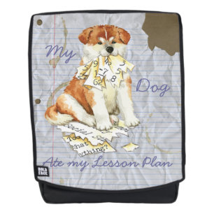 My Akita Ate My Lesson Plan Backpack